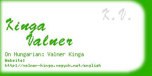 kinga valner business card